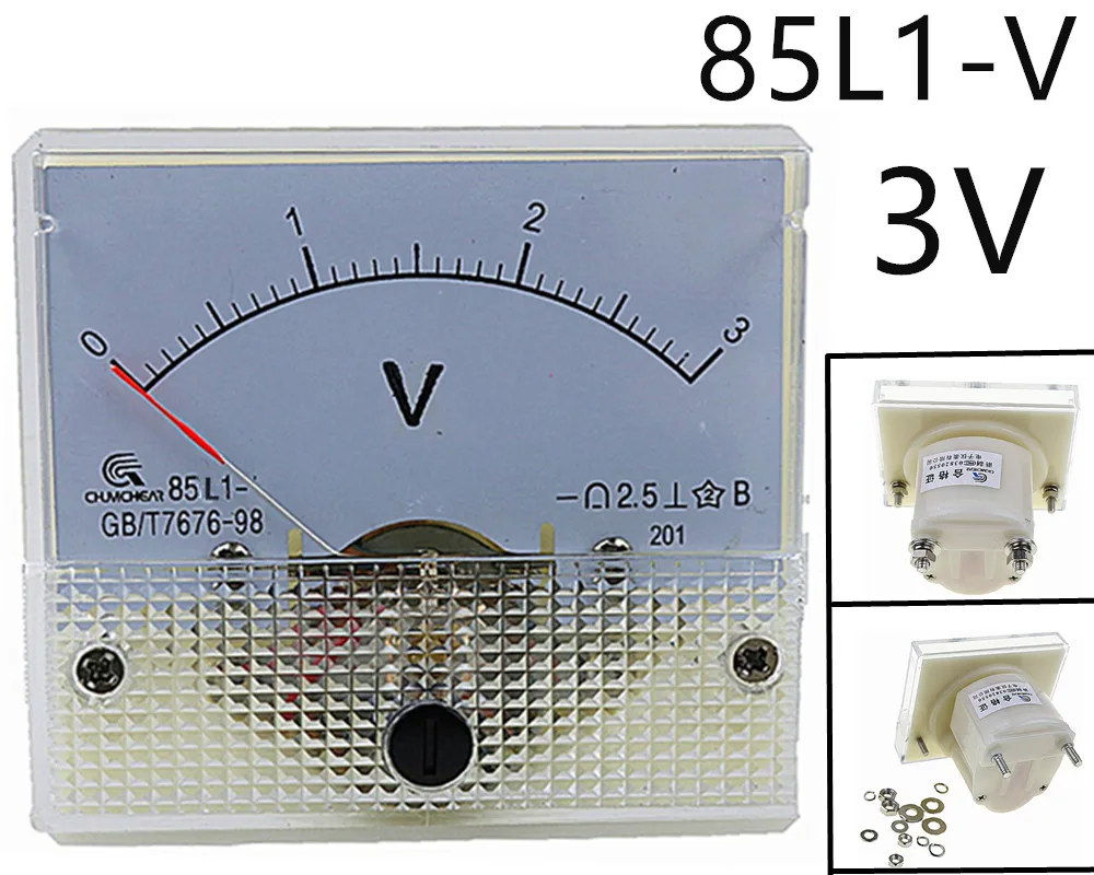 

AC Analog Meter Panel 3V Volt meter Ammeters 85L1 0-3V Gauge