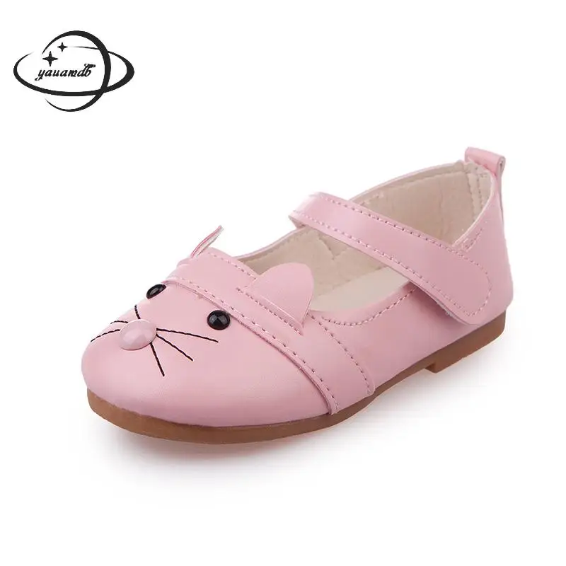 YAUAMDB kids leather shoes 2018 spring autumn girls animal patterns toddler fashion children single ly21 |