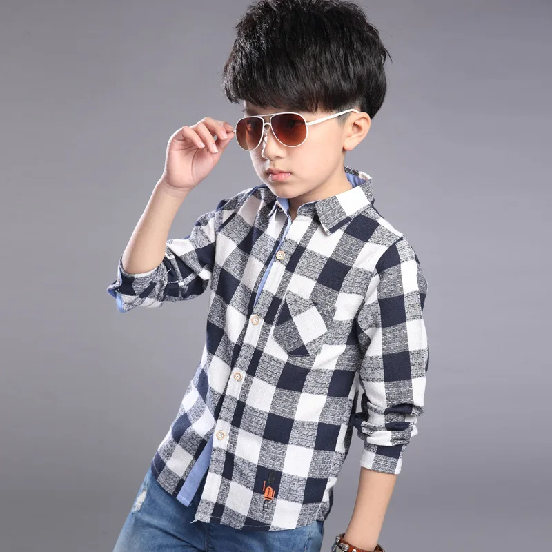 Мальчики Футболки 2016 Лето Красный/Синий/Белый отложным Воротником Мальчиков