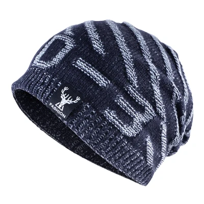 TQMSMY вязаные мужские зимние шапки, шапки Skullies Bonnet, бархатные головные уборы для мужчин и женщин, Теплые Мешковатые вязаные шапки TMD29 - Цвет: BLUE