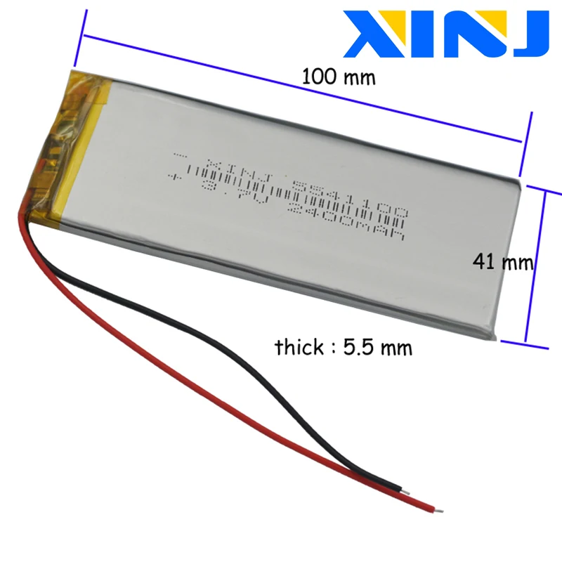 XINJ 3,7 V 2400mAh литий-полимерный аккумулятор 5541100 для gps портативный ТВ Видео плеер пластина планшет MID портативный dvd планшет PC psp