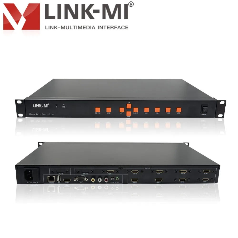 LINK-MI LM-TV09 HDMI + VGA AV USB светодиодный/LCD 3x3 видео настенный контроллер Поддержка