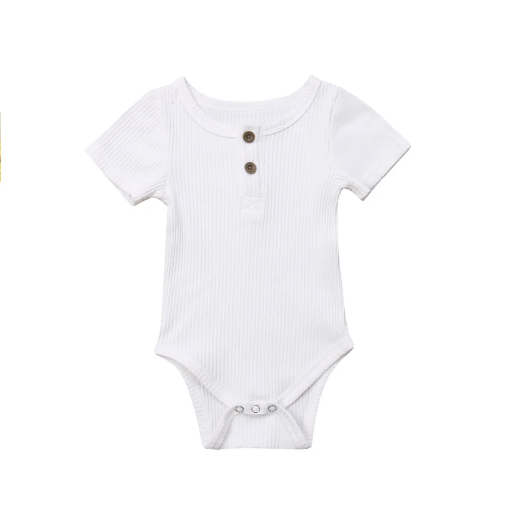 5Color ! Toddler Baby Girls Clothes Basic Pure Color Outfit Short Sleeve Cotton Romper Clothing 0-24 M | Детская одежда и обувь