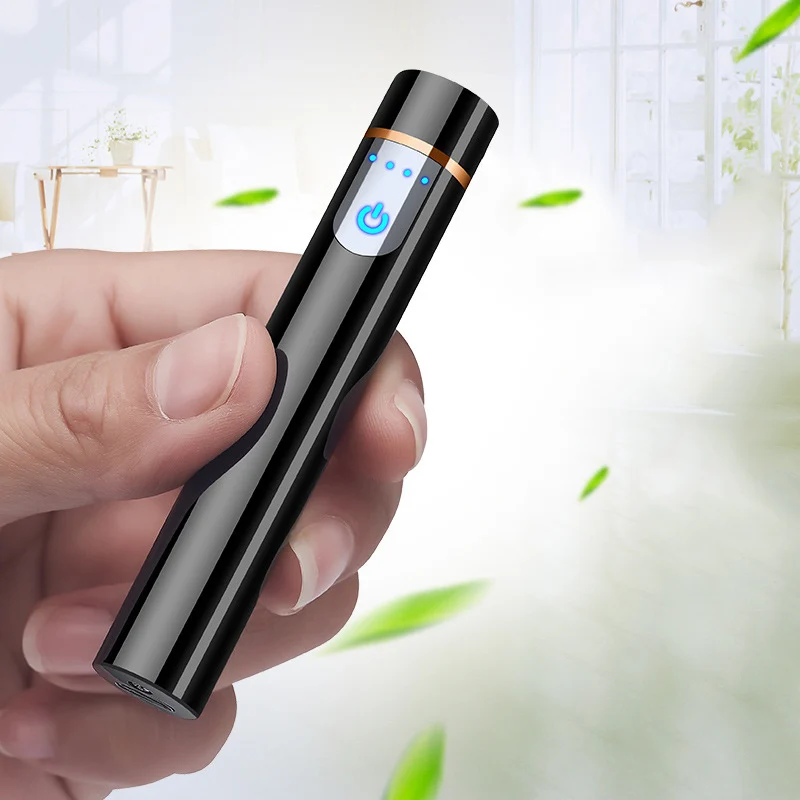 Цилиндрическая мини USB перезаряжаемая Проводная Зажигалка сенсорный датчик