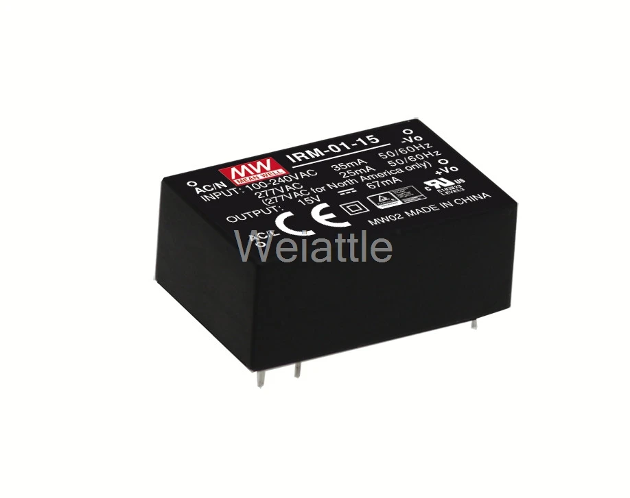 

MEAN WELL original IRM-01-5 5V 200mA meanwell IRM-01 5V 1W PCB mounting style