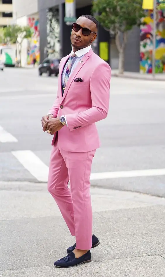 

2017 новейший дизайн пальто брюки ярко-розовый мужской костюм куртка приталенный облегающий Повседневный блейзер из 2 предметов смокинг жени...