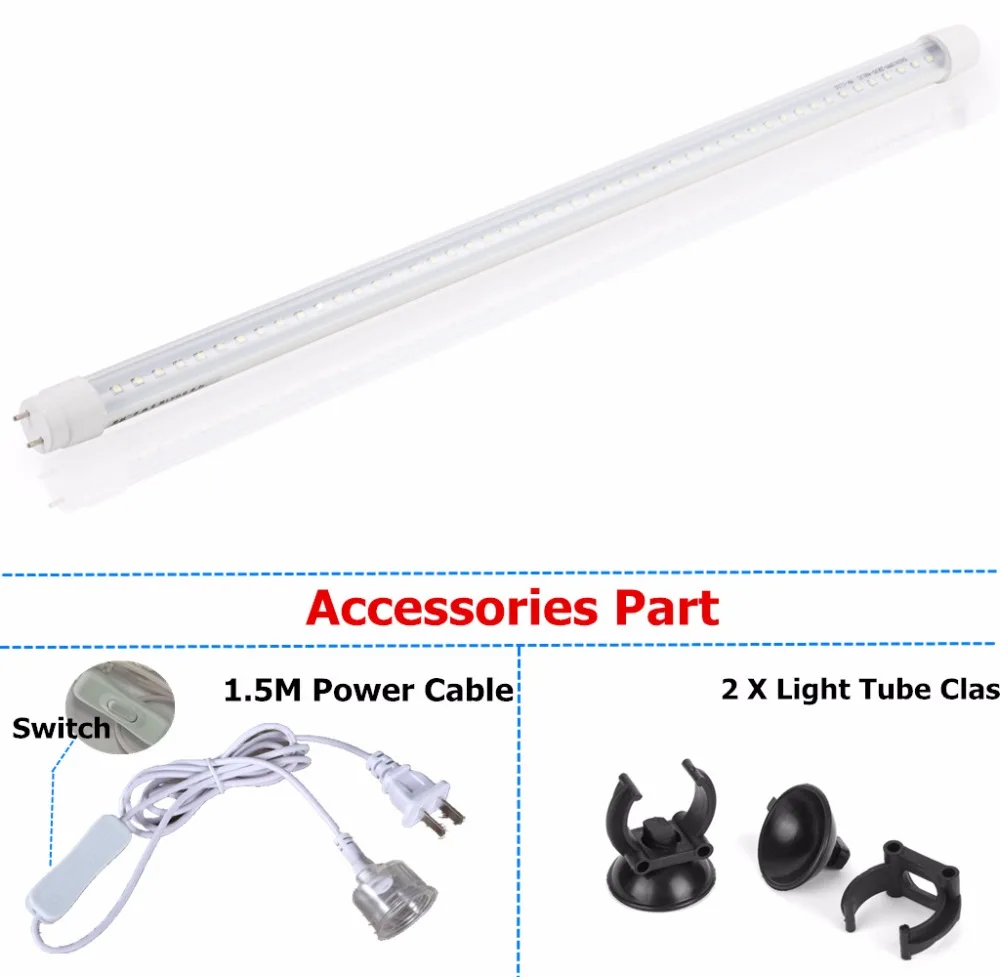 Водонепроницаемый 60 см X2 синий цвет светодиодный светильник для Аквариума Бар