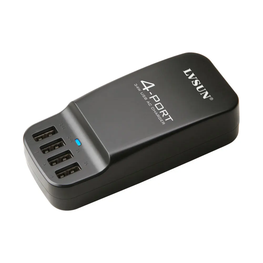 UDOLI универсальное настольное зарядное устройство USB с 4 портами настенное адаптер