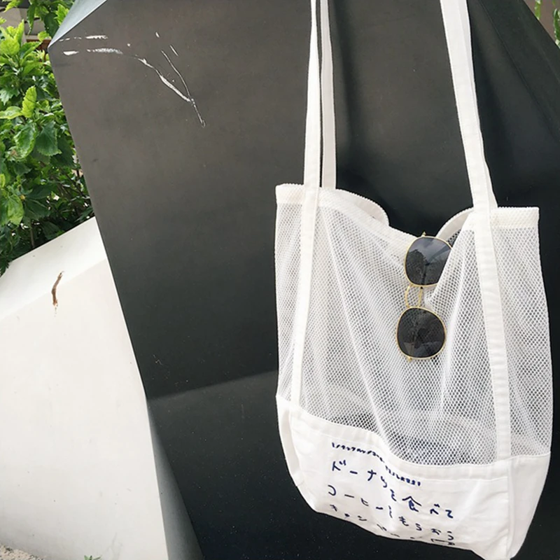 Youda оригинальная японская открытая пляжная сумка с вышитыми буквами на плечо