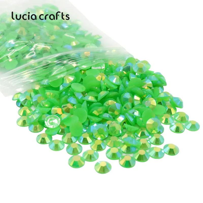 Lucia crafts 500 шт 5 мм Разноцветные AB плоские с оборота полимерные Стразы DIY мобильный телефон дизайн ногтей G0308
