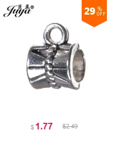 Juya подвесной зажим застежка под залог Spacer Бусины для изготовления ювелирных изделий 11x8 мм, 50 шт в наборе, "сделай сам" Цепочки и ожерелья браслета ремесла прелести разъем DA0011