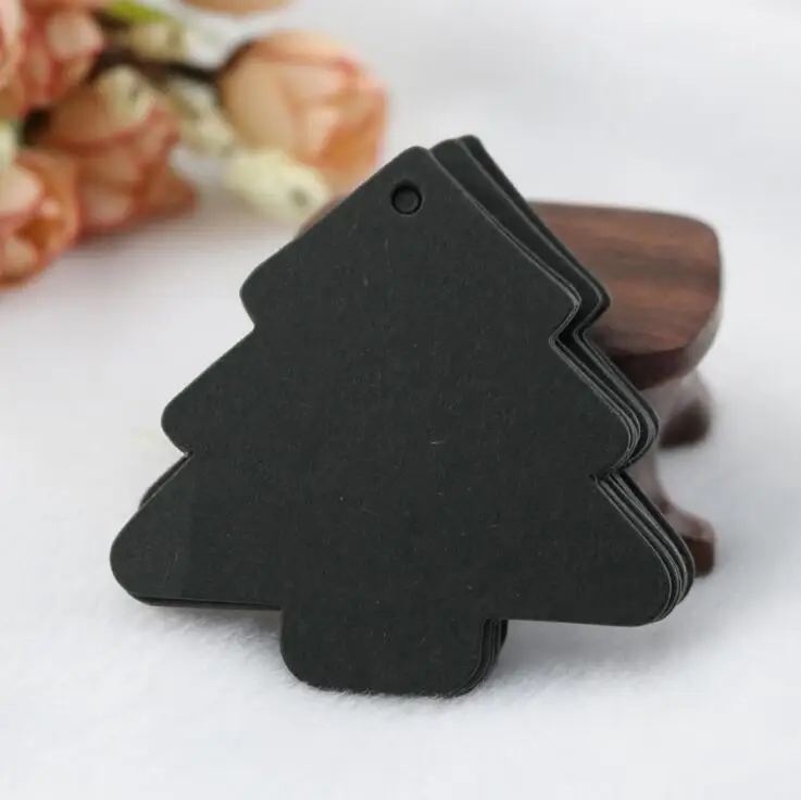 100 шт. DIY ремесло в форме рождественской елки бирка Примечание упаковочные