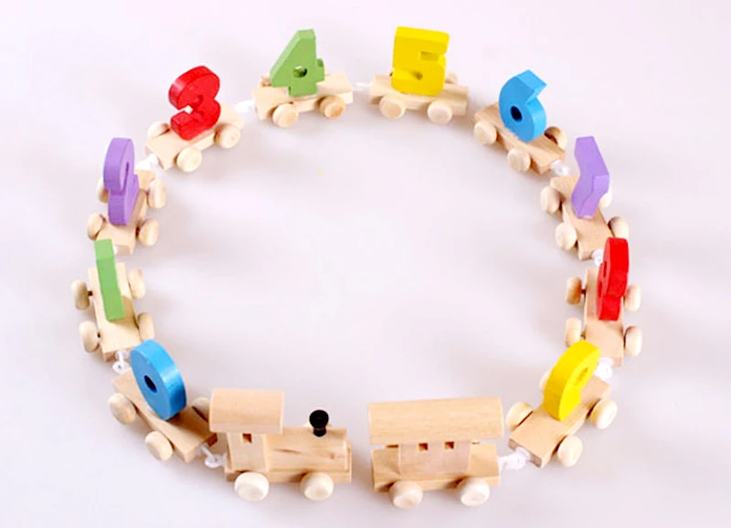 Материалы montessori Обучающие деревянные игрушки для детей раннего обучения дошкольного обучения геометрических фигур Математика игрушечный поезд