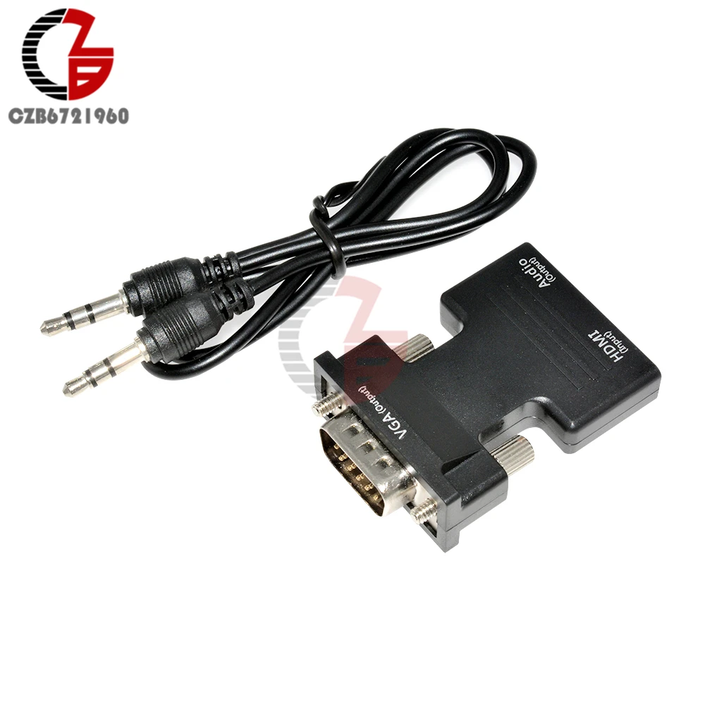 

New Female to VGA Male Converter+Audio Adapter Support 1080P Signal Output