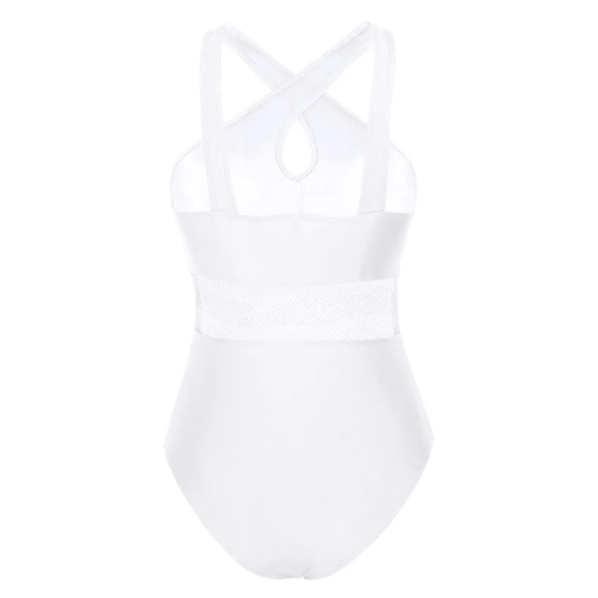 Women Ladies Ballet Dance Tutu Dress Gymnastics Leotard Bodysuit Perspective Mesh Ballerina Stage Dance Costumes Gym Swimsuit