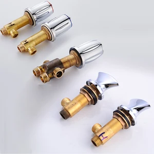 Смеситель для ванны BAKALA, латунный хромированный кран для горячей и холодной воды, набор из 3 элементов