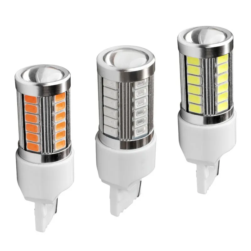 T20 W21W 7440 WY21W 33 smd 5630 5730 светодиодный автомобиль хвост светильник s противотуманные лампы Авто Обратный лампы дневного света светильник красный белого и желтого цвета 12V