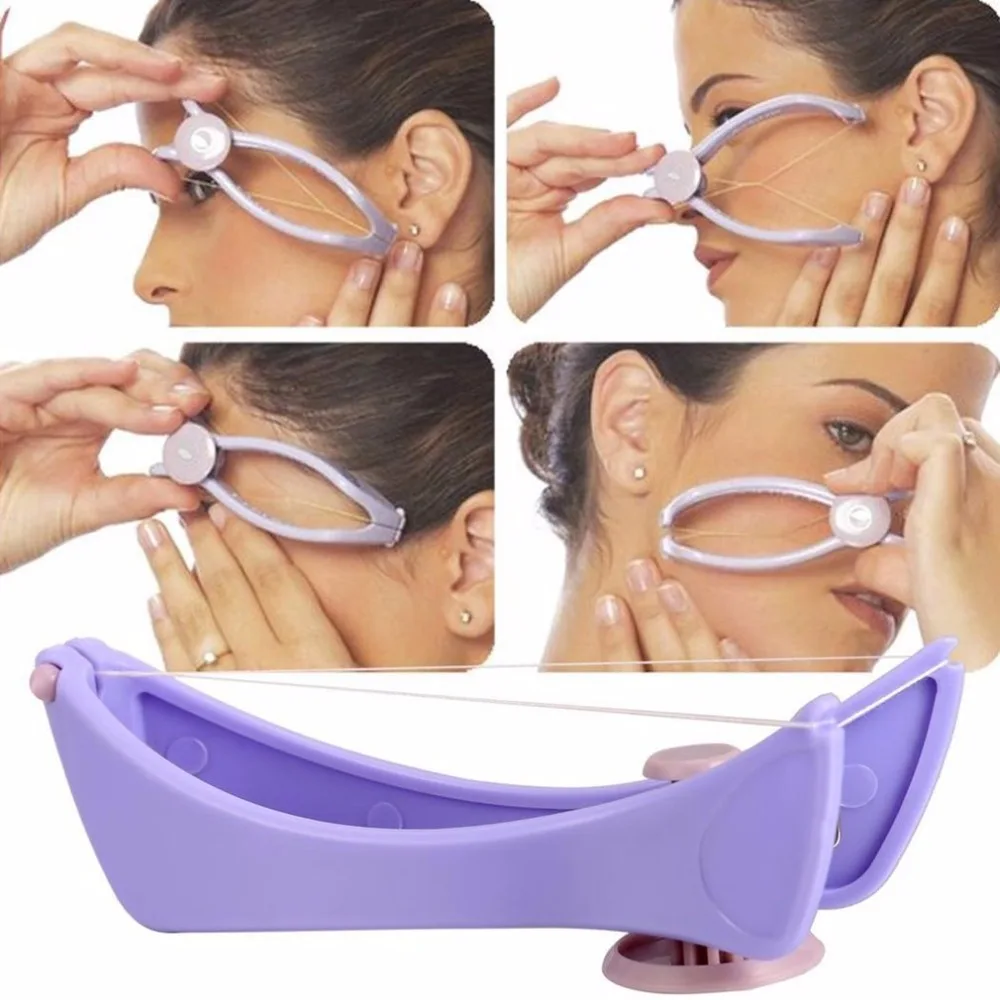 Women Mini Facial Hair Remover Spring Threading Epilator Face Defeatherer Removal DIY Makeup Beauty Tool for Cheeks Eyebrow | Бытовая
