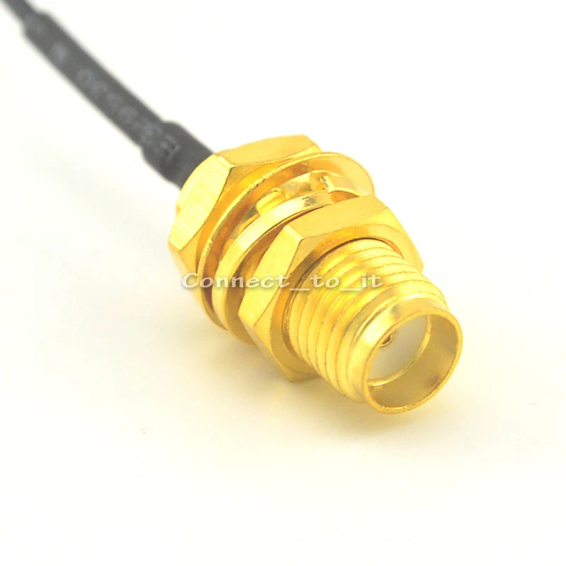 100 Pieces Extension cable SMA female bulkhead to Ufl./IPX RF connector pigtail 1.13 10cm | Обустройство дома