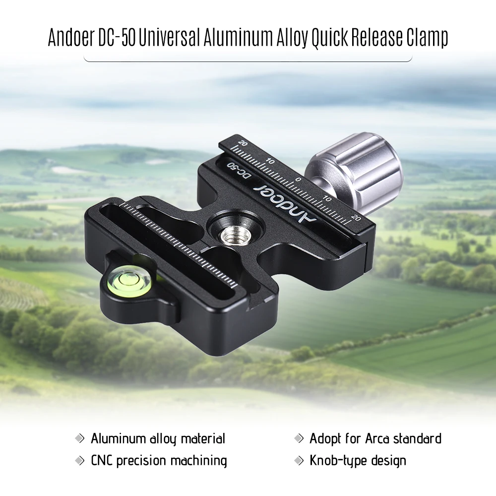 Andoer DC-50 быстроразъемный зажим типа 1/4 &quot&amp 3/8&quot винтовое отверстие для Arca Swiss Standard