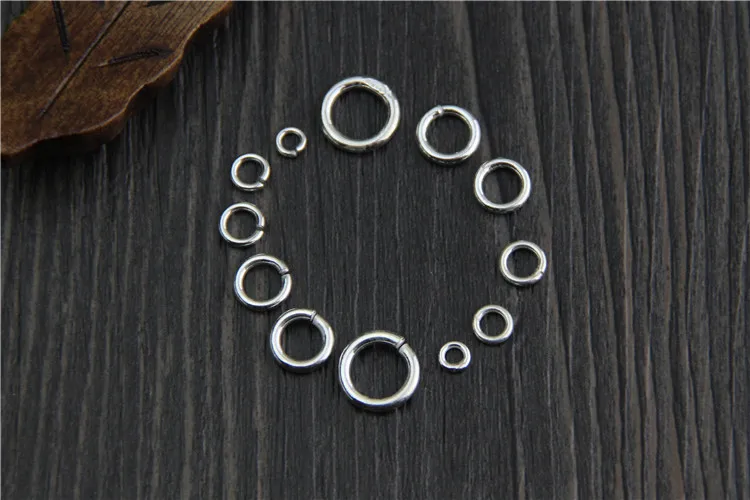 10pcs 925 Sterling Silver Color Round Open Split Jump Rings/Closed Rings Jewelry Findings DIY Bracelet Neckalce Jewelry Making