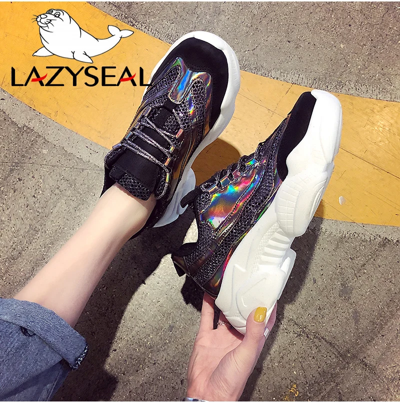 LazySeal/сетчатая дышащая обувь; женские кроссовки; дышащие кроссовки на платформе; женские ботинки на шнуровке; женская обувь; кроссовки; chaussure