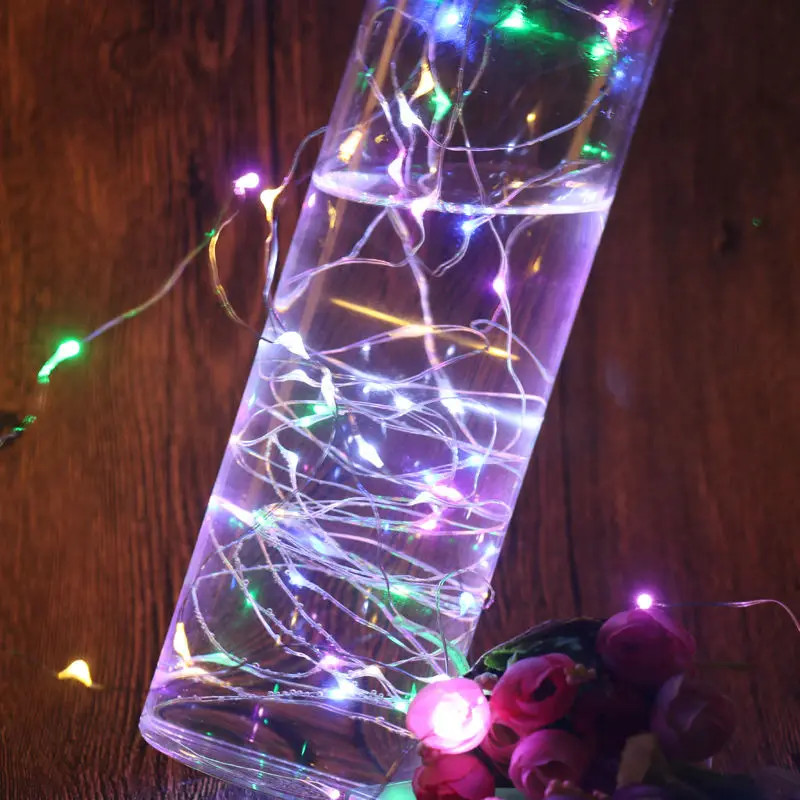 

10* 33ft 100LEDs LED holiday lights Christmas decor mini silver wire fairy starry string light for wedding party Xmas lights