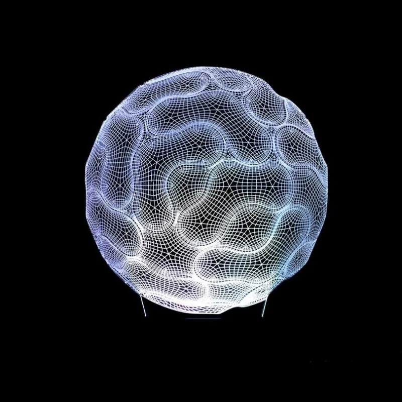 3D Визуальный мозг светодиодный ная лампа Йога медитатор многоцветсветильник