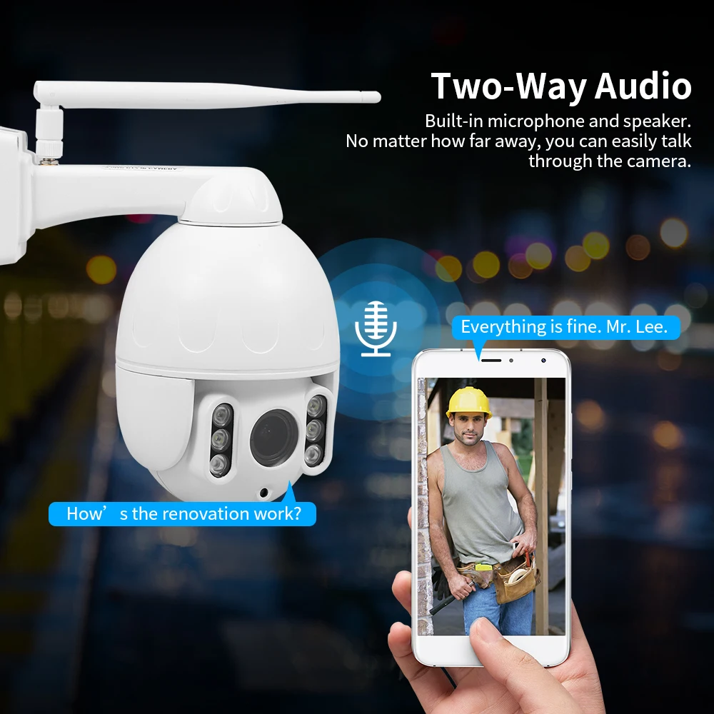 Купольная IP-камера для системы видеонаблюдения 1080P PTZ Wi-Fi | Безопасность и защита