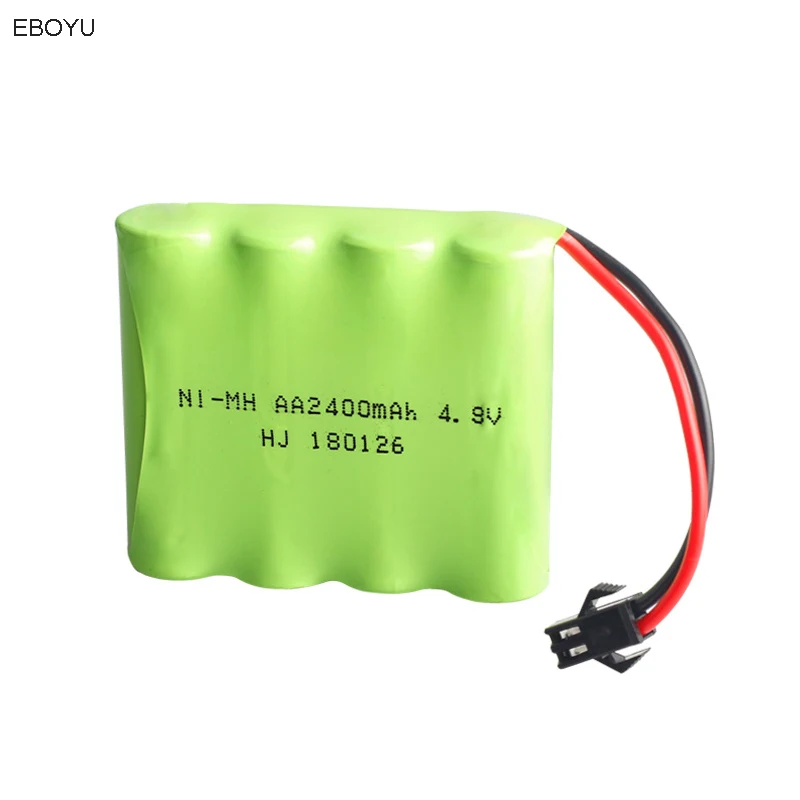 EBOYU 4.8V 2400mAh Ni-MH Rechargeable AA Battery Pack SM 2P Plug for RC Car &amp Other Similar Remote Control Toys | Игрушки и хобби