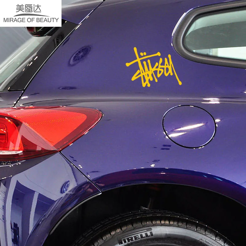 Stussy художественная ручка с логотипом автомобильная наклейка для дома на