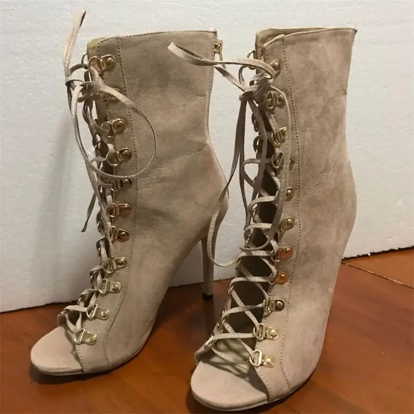 Женские сандалии гладиаторы на высоком каблуке с открытым носком|high heel women