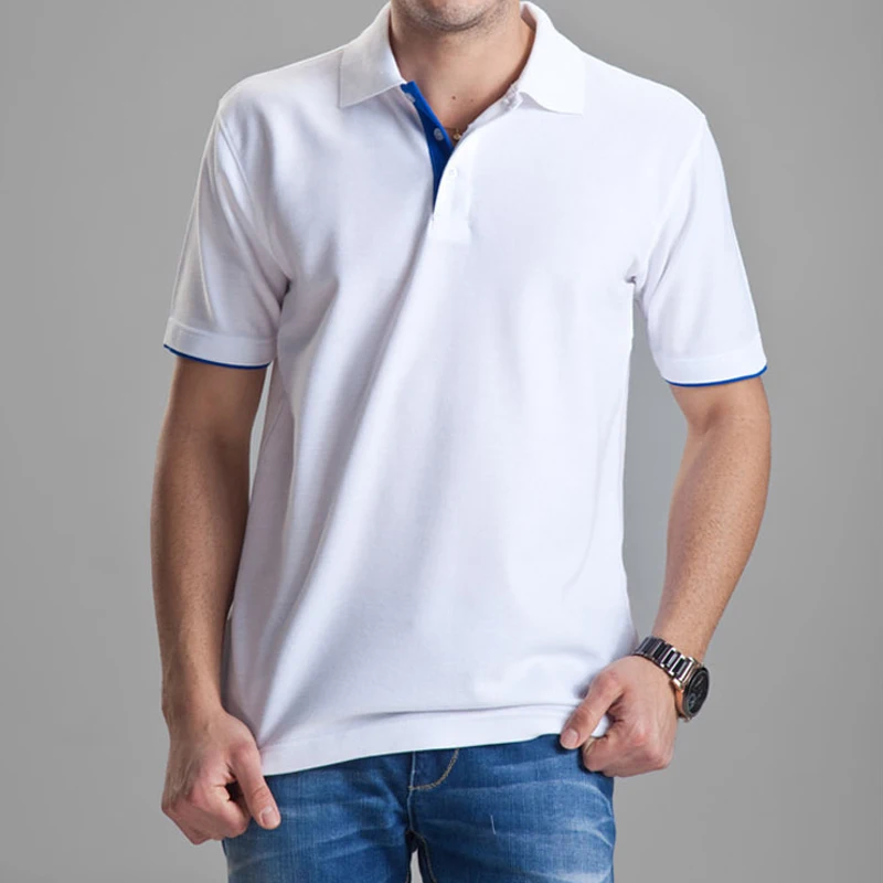 Brand Clothing Polo Homme Solid Wholesale Shirt Casual Men Tee Tops Cotton Slim Fit 102TBG | Мужская одежда