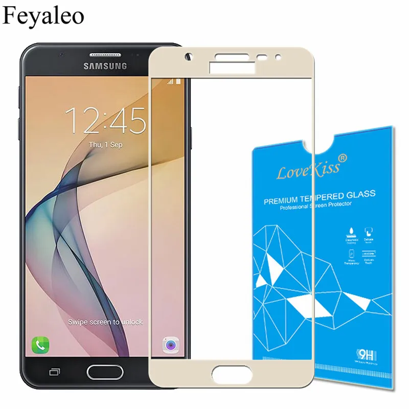 9H Полноразмерное закаленное стекло для Samsung Galaxy J7 Prime On7 (2016) G610 On Nxt SM G610F Защитная