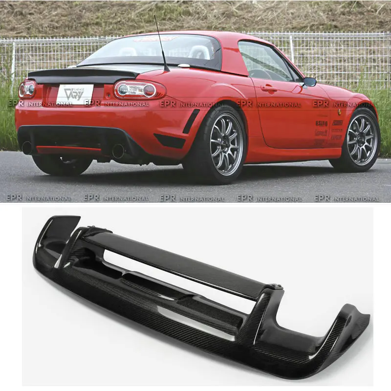 Автомобильные аксессуары MX5 NC нацэкс Roadster углеродного волокна GVN стильный диффузор глушителя с центр клапаном Глянцевая Miata бампер уплотнительная прокладка