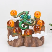 action figures anime collectible model toys with mountain shelf