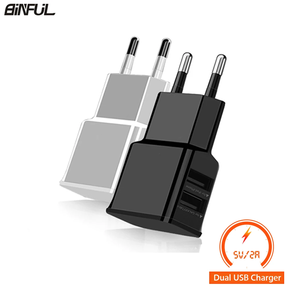 Сетевое зарядное устройство с двумя USB портами 5 В/2 А|Зарядные устройства для
