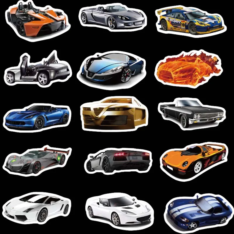 50 шт. гоночные наклейки для спортивных автомобилей ноутбука скейтборд багаж