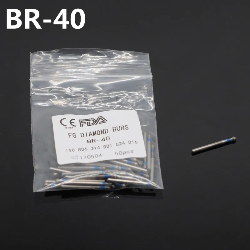 1Pack A 50 шт./упак. стоматологическое лабораторное алмазных боров(диаметр-Боры Стоматологические полировка, разглаживающие, для высоких Скорость наконечник Средний FG 1,6 мм - Цвет: 1Pack A