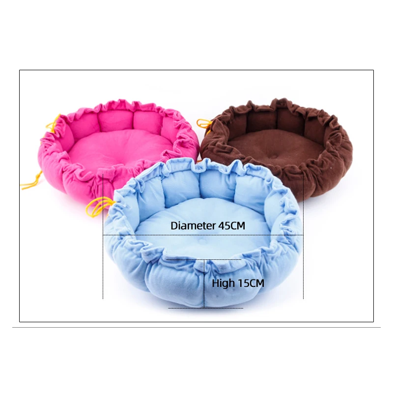 HORBONPY Pet кровать кошка собака плюшевое гнездо Милая складная Щенок Drawstring Тыква