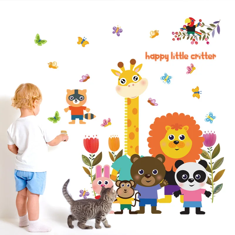 [Fundecoration] детские настенные наклейки Happy Little Critter для детской комнаты спальни