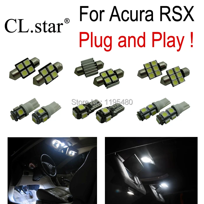 6 шт. X Бесплатная доставка ксеноновый белый светодиодный светильник для Acura RSX