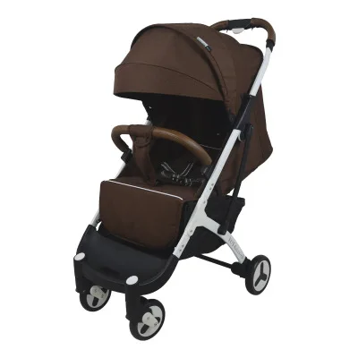 White frame brown Yoyaplus-3, цвет, складная детская коляска для детей 0-3 лет, 5,8 Кг, для новорожденных, подходит для посадки, 12 бесплатных подарков - Цвет: White frame brown