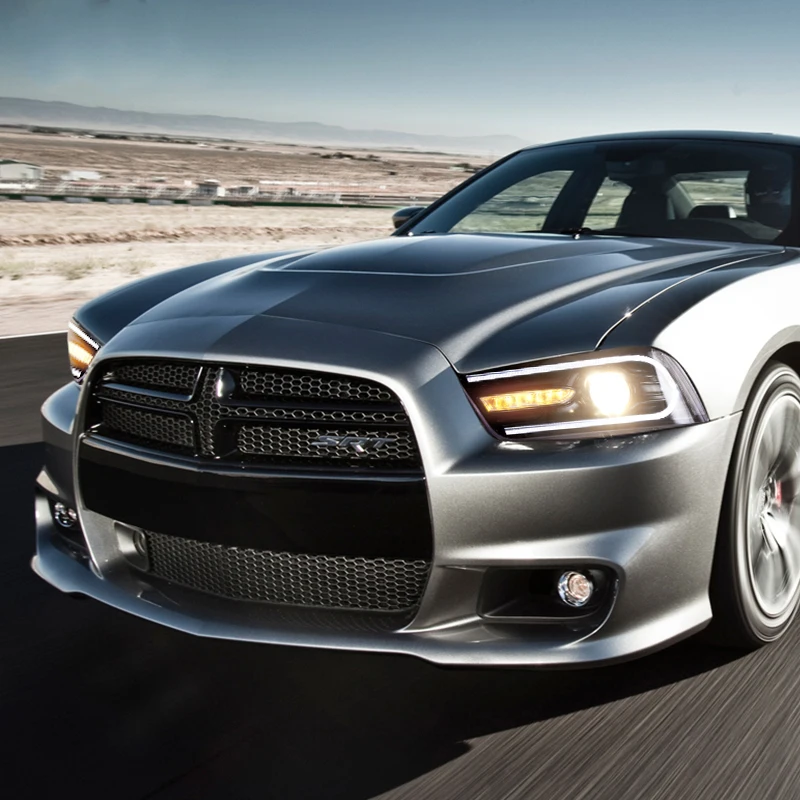 Автоматическая светодиодная фара в сборе для Dodge Зарядное устройство фары 2011 2014 bi