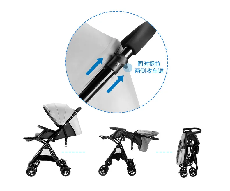 Американская коляска Babytrend с высоким пейзажем, легкая складная детская коляска