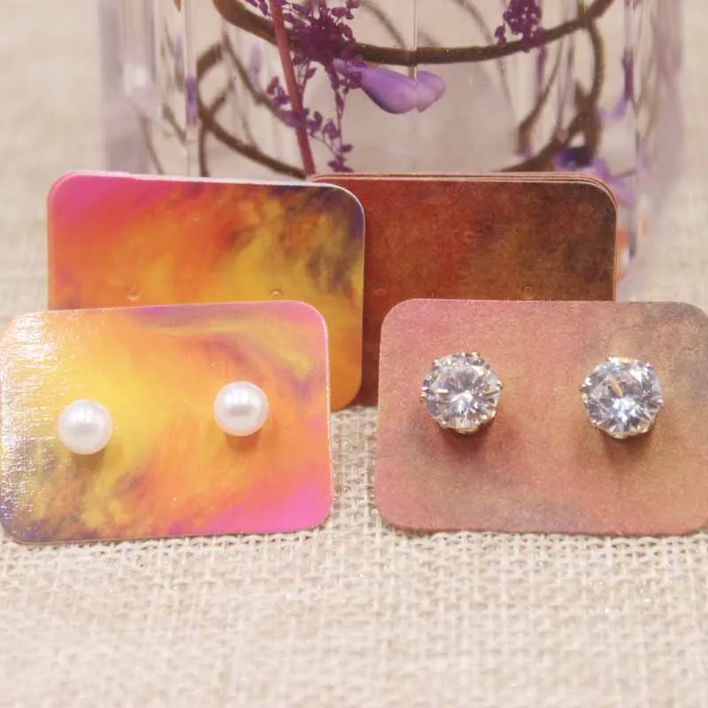 100 шт. Подарок на годовщину дисплей серьги карта крафтовый картон Свадебная