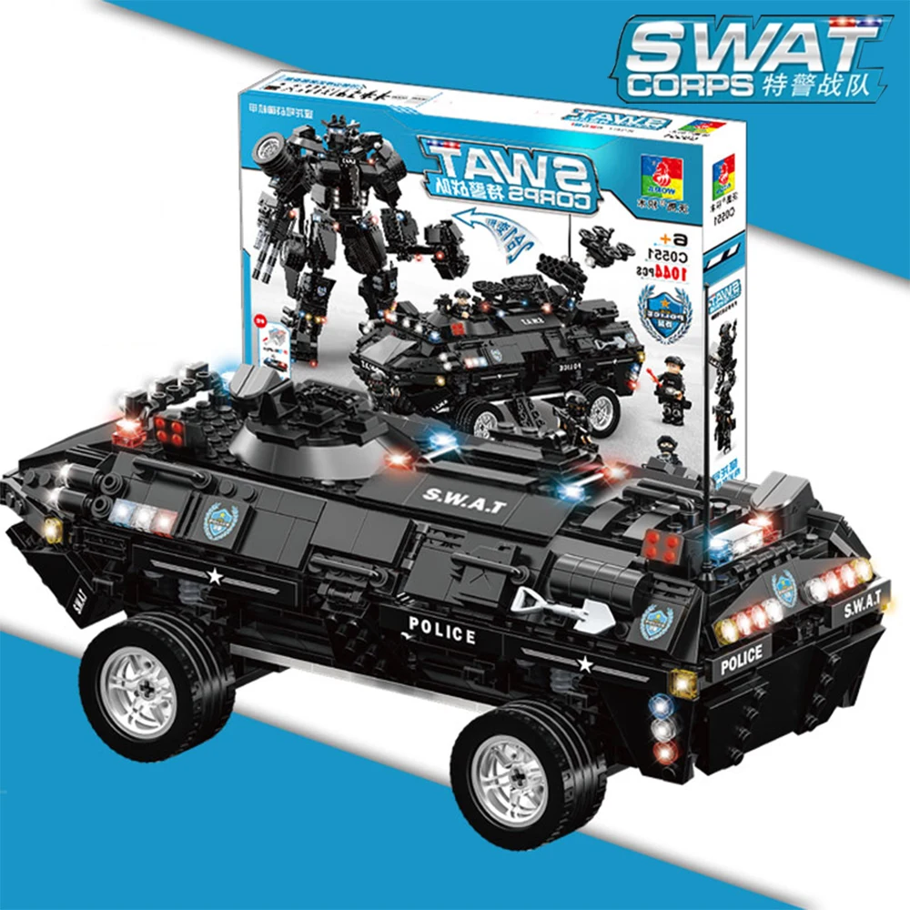 Legoed SWAT город полицейских военные строительные блоки совместимы с технические