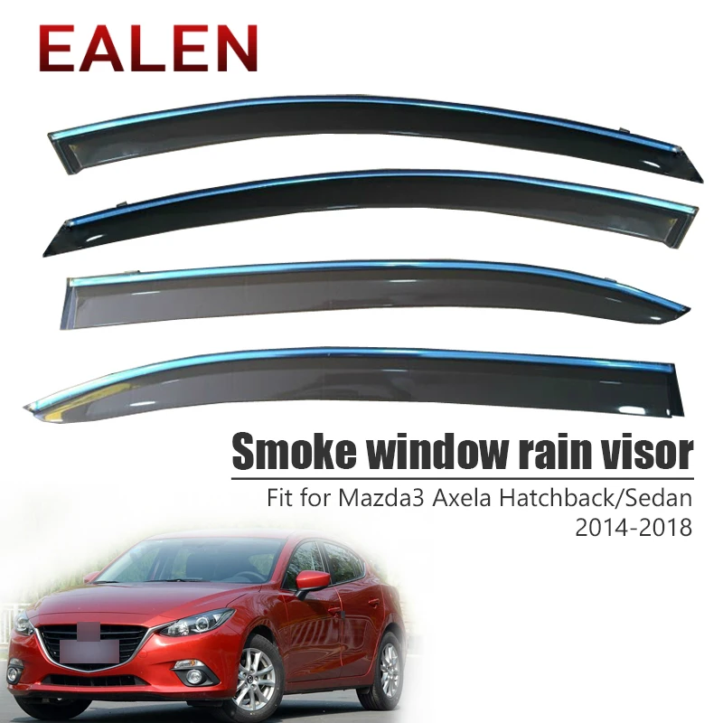 4 шт./1 комплект дефлекторы для Mazda 3 Axela Hatchback/Sedan 2014 2015 2016 2017|Навесы и укрытия| |