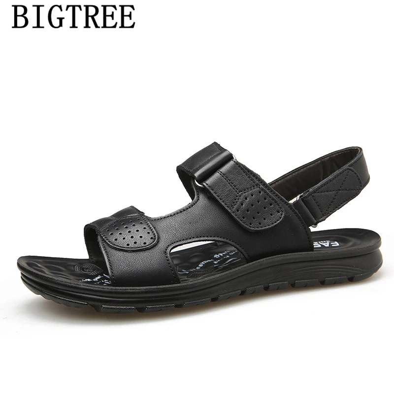 

Open Shoes Men Sandals 2021 Beach Sandals Men Slides Designer Shoes Leather Sandals Men Summer Shoes Zapatos De Hombre Ayakkabi
