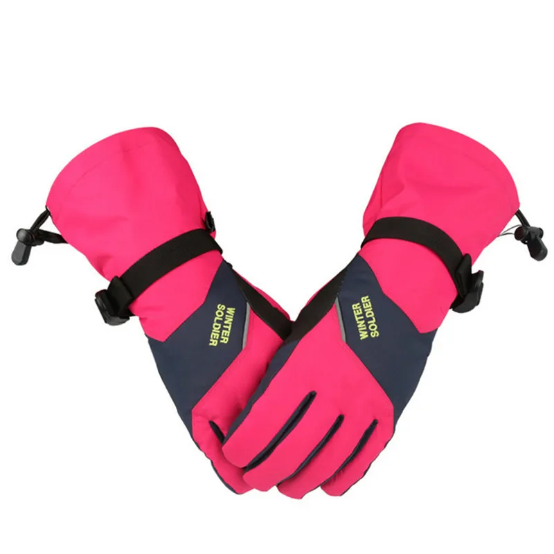 Ski Gloves Winter Hiking Men And Women Windproof Cold Waterproof Warm Outdoor Riding | Спорт и развлечения